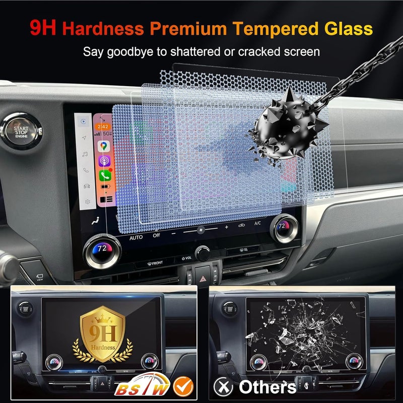 BSTW for 2025 Lexus GX 550 Screen Protector for 2024-2026 Lexus GX550 Luxury/Overtrail/Premium Plus 14-in Touchscreen Display for Lexus GX SUV Accessories Tempered Glass Protective Film (GX 14-In HD) - Image 5